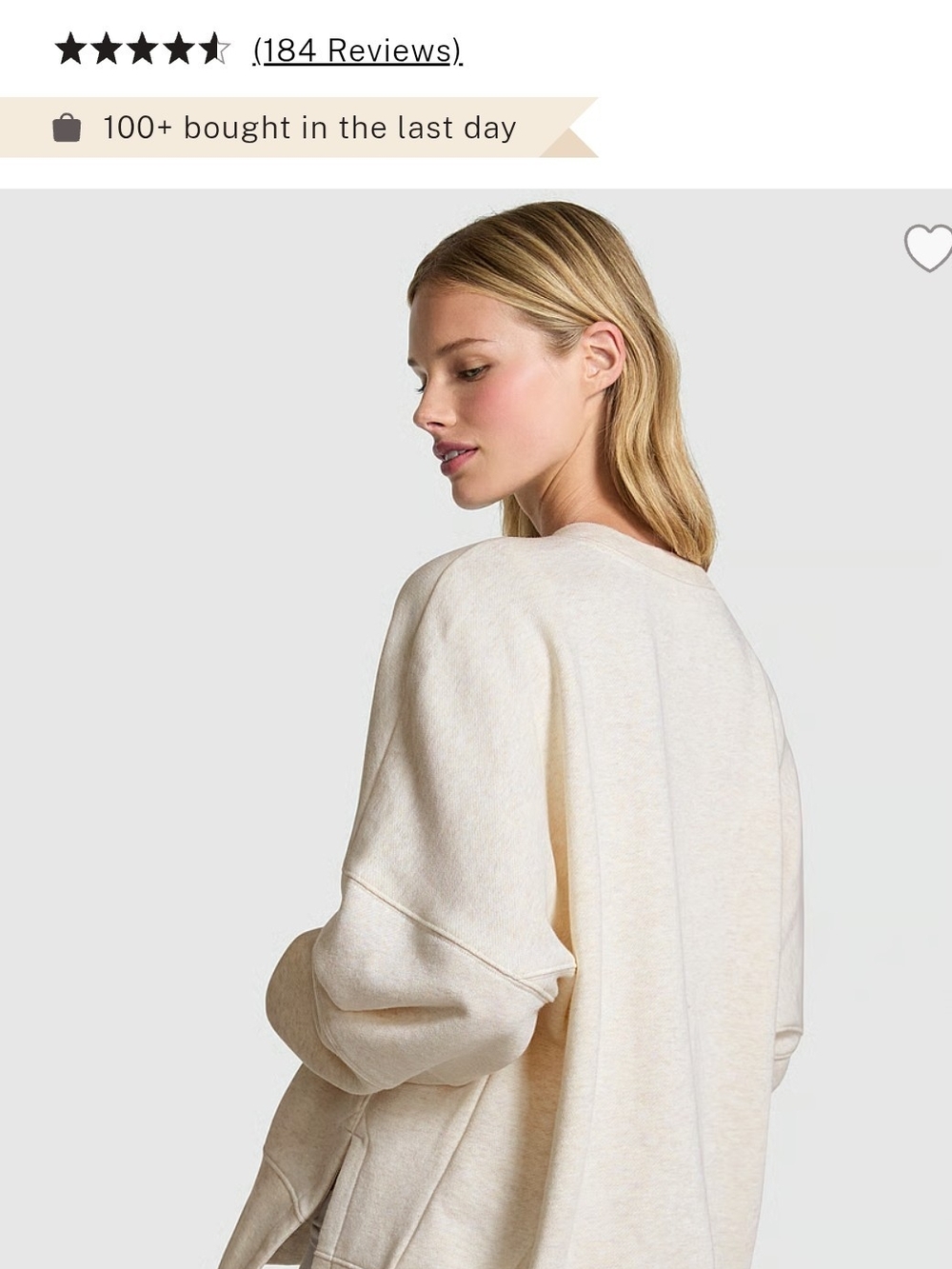 Campus Fleece Tunic Crew Sweatshirt